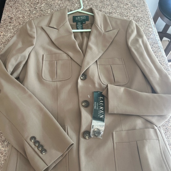 Ralph Lauren Jackets & Blazers - Ralph Lauren Petite Taupe Blazer Jacket